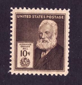 USA-Sc#893-unused NH-10c dark brown Alexander Graham Bell-1939-