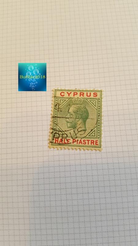 Cyprus 1912 King George V ½ Cypriot piastre