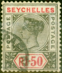 Seychelles 1900 Lucien Smeets Forgery IR50 Grey & Carmine SG35 Altered from a...