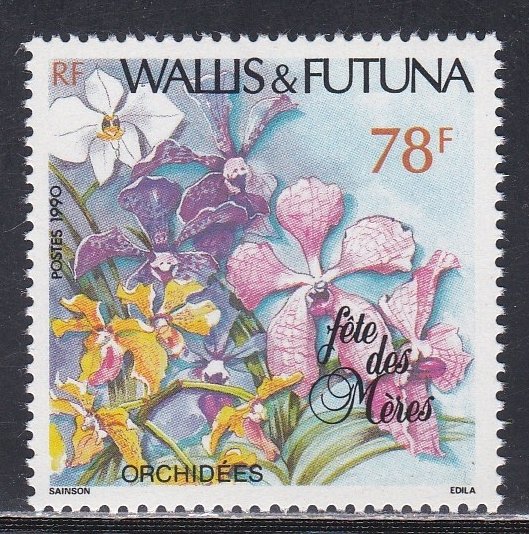 Wallis & Futuna # 392, Orchids, Mint NH, 1/2 Cat.