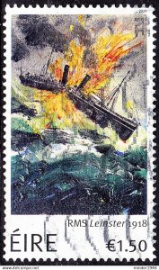IRELAND 2018 1.5E Multicoloured, 100th Anniv of the Sinking of RMS Leinster FU