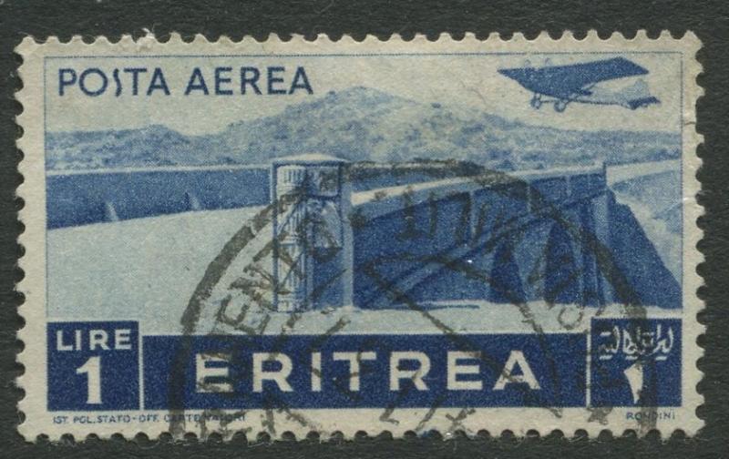 Eritrea - Scott C11 - Air Post -1936 - Used - Single - 1l Stamp