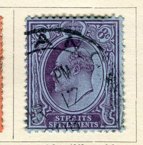 STRAITS SETTLEMENTS; 1903 early Ed VII issue fine used 8c. value