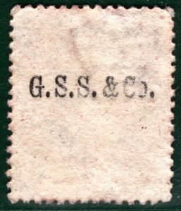 GB QV PENNY RED 1d Unrecorded *Plate 218* G.S.S, &Co. UNDERPRINT c£425++ SBR121