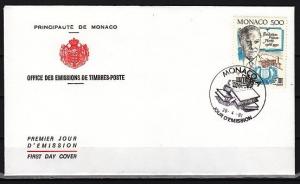 Monaco, Scott cat. 1763. Price Pierre Foundation issue. First day cover. ^ Lyre.