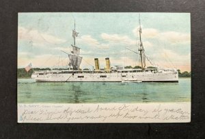 1911 US Navy Cruiser Topeka Picture Postcard Cover Walkersville MD