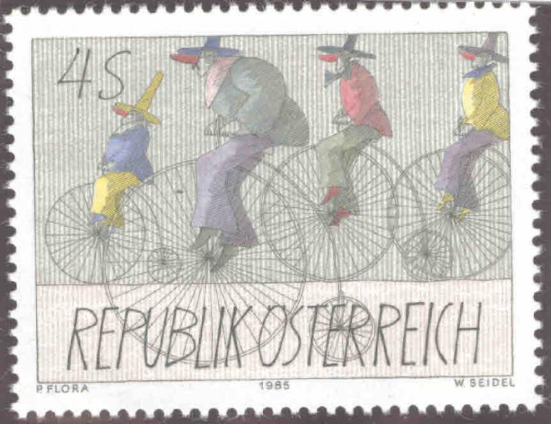 Austria Scott 1328  MNH**  1985 Bicycle stamp