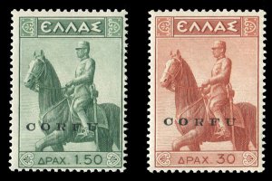 Italian WWII Occupation, Corfu #Sass. 32-33 Cat€450, 1941 1.50d and 30d, se...