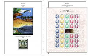 COLOR PRINTED MEXICO 2006-2010 STAMP ALBUM PAGES (47 illustrated pages)