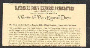 Just Fun Cover #2039 San Fran.- St Joseph Pony Express 123 Years Comm. (my4358)