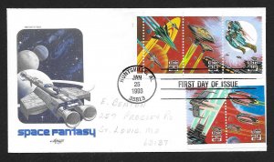 UNITED STATES FDC 29¢ Space Fantasy 1993 Artmaster