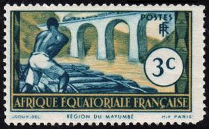 French Equatorial Africa - Scott 35 - Mint-Hinged - Rounded Corner