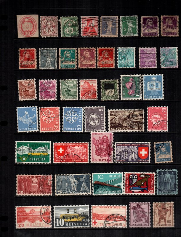 Switzerland  44  diff used and mint lot collection