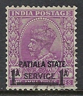 India Patiala O58 Used 1939 overprint (ap8894)