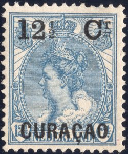 1902  Netherlands Antilles - Curacao 12 1/2 c (SC68) surcharged 12 1/2c  SC29