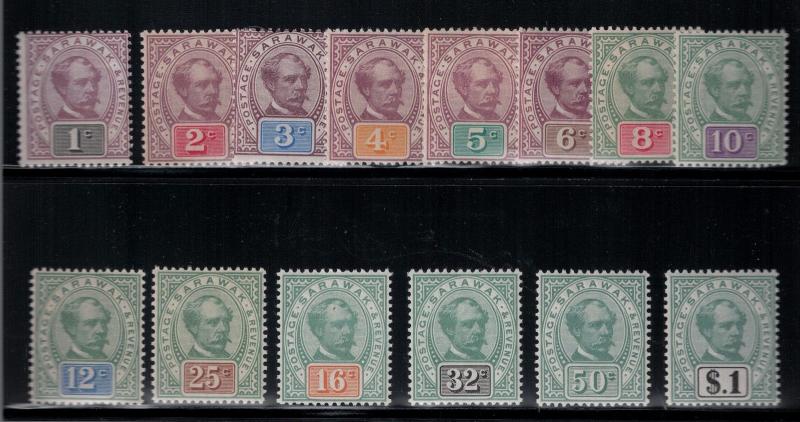 Sarawak 1888-1897  SC 8-21 LH Set  CV $676.00