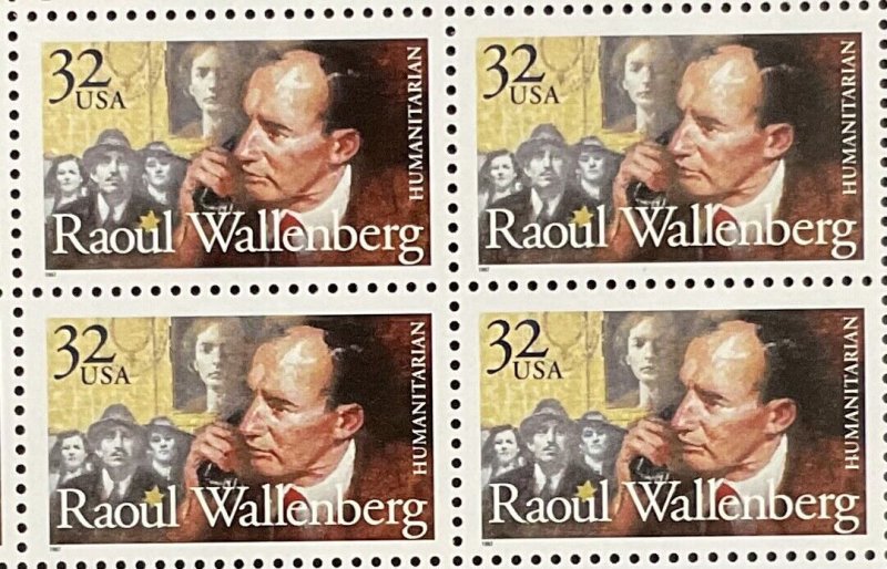 3135 Raoul Wallenberg & Jewish Refugees MNH 32 c Sheet of 20  FV $6.40  1997