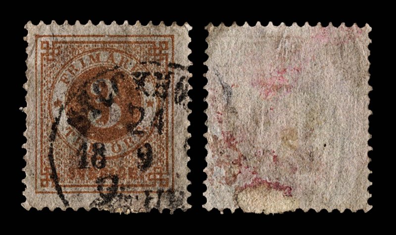 4050: Series: SG30 3 ore Brown 1886. Sc#41 Mi30 Good Used. C£25