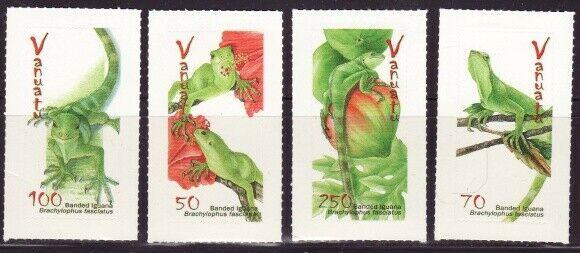 Vanuatu - Banded Iguanas -  Set of 4 Stamps VAN0707