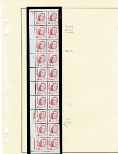 Red Cloud Surface Tag 20c US Postage Plate Strip of 20 #2175c VF MNH