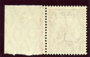 Cameroon 1915 KGV 1d on 10pf carmine (black surch) superb MNH. SG B3e. Sc 55c.