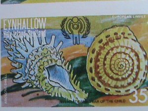 EYNHALLOW-SCOTLAND 1972 -WORLD LOVELY SEA SHELLS  IMPERF-MNH SHEET VERY FINE