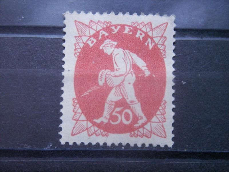 BAVARIA, 1920, used 50pf, Sower, Scott 244