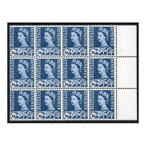SGW6 Wales 1/6 No Wmk block of 12 U/M