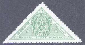 India- Feudatory States, Bhopal, Scott #o45, MNH, w/wrinkle