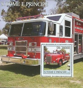 S. TOME & PRINCIPE 2003 - Fire Engines s/s. Scott Code: 1476