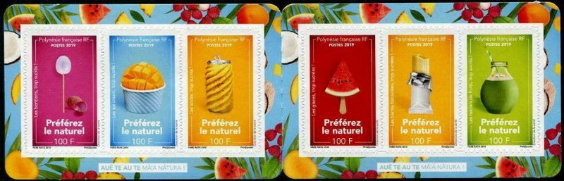 HERRICKSTAMP NEW ISSUES FRENCH POLYNESIA Foods Self-Adhesive Booklet