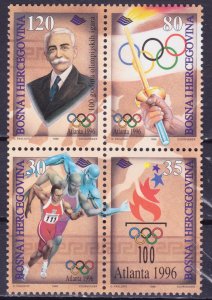Bosnia, 1996, Muslim, Centenary of Olympic Games - Atlanta, Mi#54-57, MNH,++