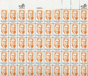 UNITED STATES SCOTT #2095 HORACE MOSES COMPLETE SHEET MINT NH