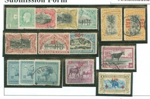 Belgian Congo #1/6/19/23/27-28/53/ Used Single (Wildlife)