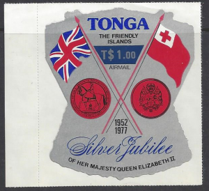 Tonga #C238 mint, surcharged 25th Anniv. Reign of Queen Elizabeth II