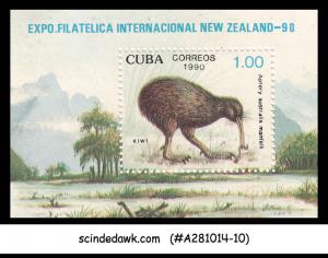 CUBA - 1990 INTERNATIONAL STAMP EXHIBITION / KIWI BIRD MIN/SHT MNH