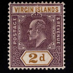 Virgin Islands  Scott 31 MH* KEVII 1904 CV  $7.75