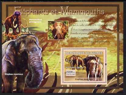 Guinea - Conakry 2007 Elephants & Mammoths perf souve...