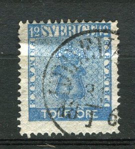 SWEDEN; 1858 early classic ' ore ' issue fine used Shade of 12ore. fair Postmark