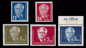 Germany, DDR 1950-51 Sc 54-57A MVLH (57A is MNH) VF
