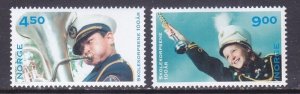 Norway 1292-93 MNH 2001 Tuba Player & Drum Majorette - School Bands Centennial