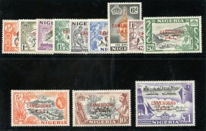 Cameroon 1960 QEII Overprint on Nigeria set complete superb MNH. SG T1-T12. 