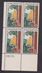 1122 Forest Conservation MNH Plate Block LL