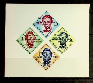 HAITI Sc CB18(NOTE) NH SOUVENIR SHEET OF 1959 - OVERPRINTS - LINCOLN