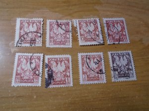 Poland  #  J123-25/128/131-34  used