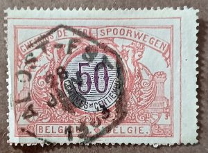 Belgium #Q20 50c Railway Stamp USED (1895)