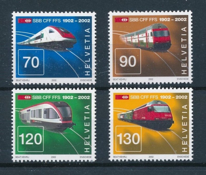 [114141] Switzerland 2002 Railway trains Eisenbahn  MNH