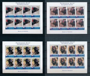 [107548] Penrhyn Cook Isl. 2012 Wild life Tasmanian Devil 4 Compl. sheets MNH