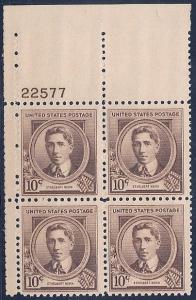 883 F-VF OG NH (or better) Plate Block of 4 (actual ..MORE.. pbs883