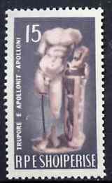 Albania 1965 Statue of Man 15L unmounted mint, Mi 958